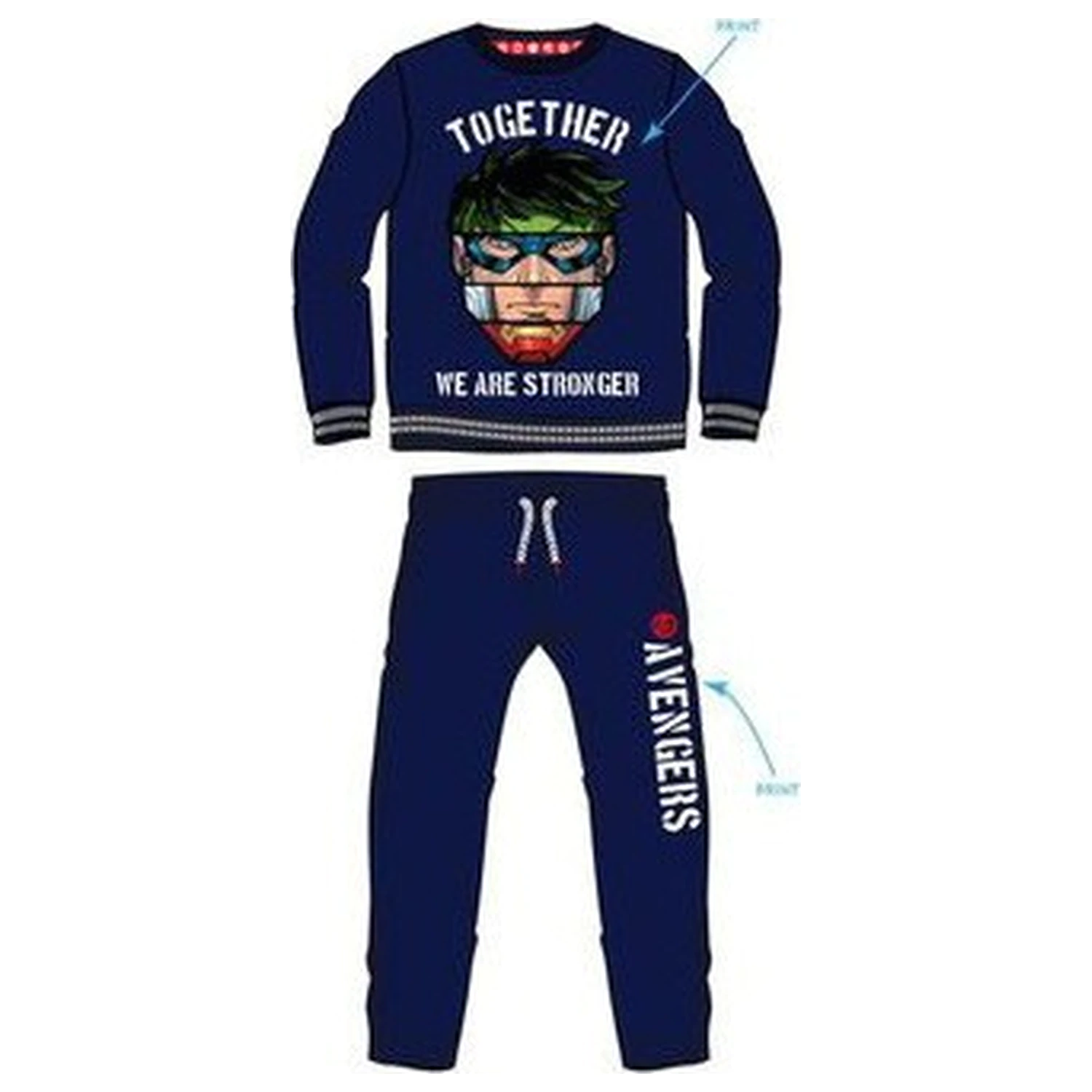 Avengers Together Blue Children's Tracksuit, Jogging Set  product photo