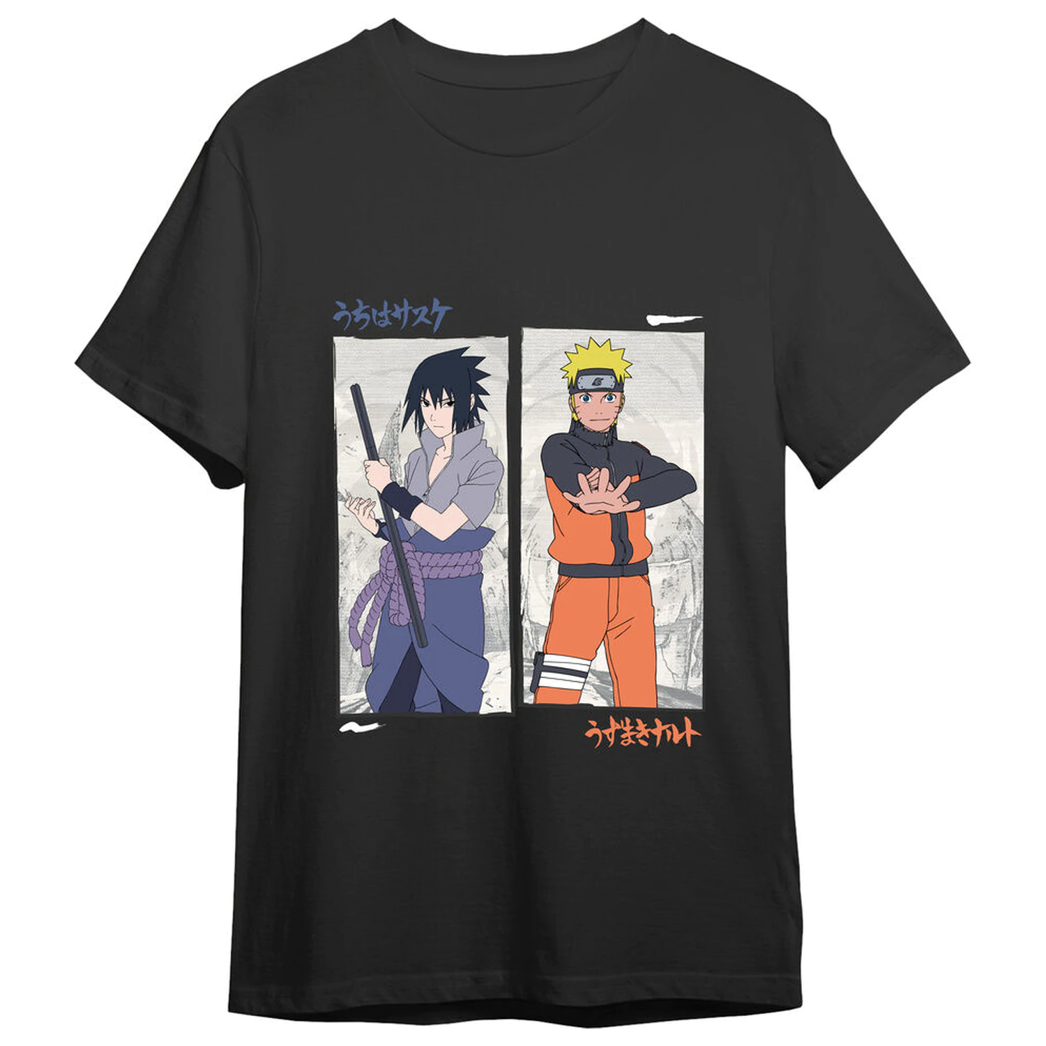Naruto Shippuden Naruto vs Sasuke adult t-shirt  product photo