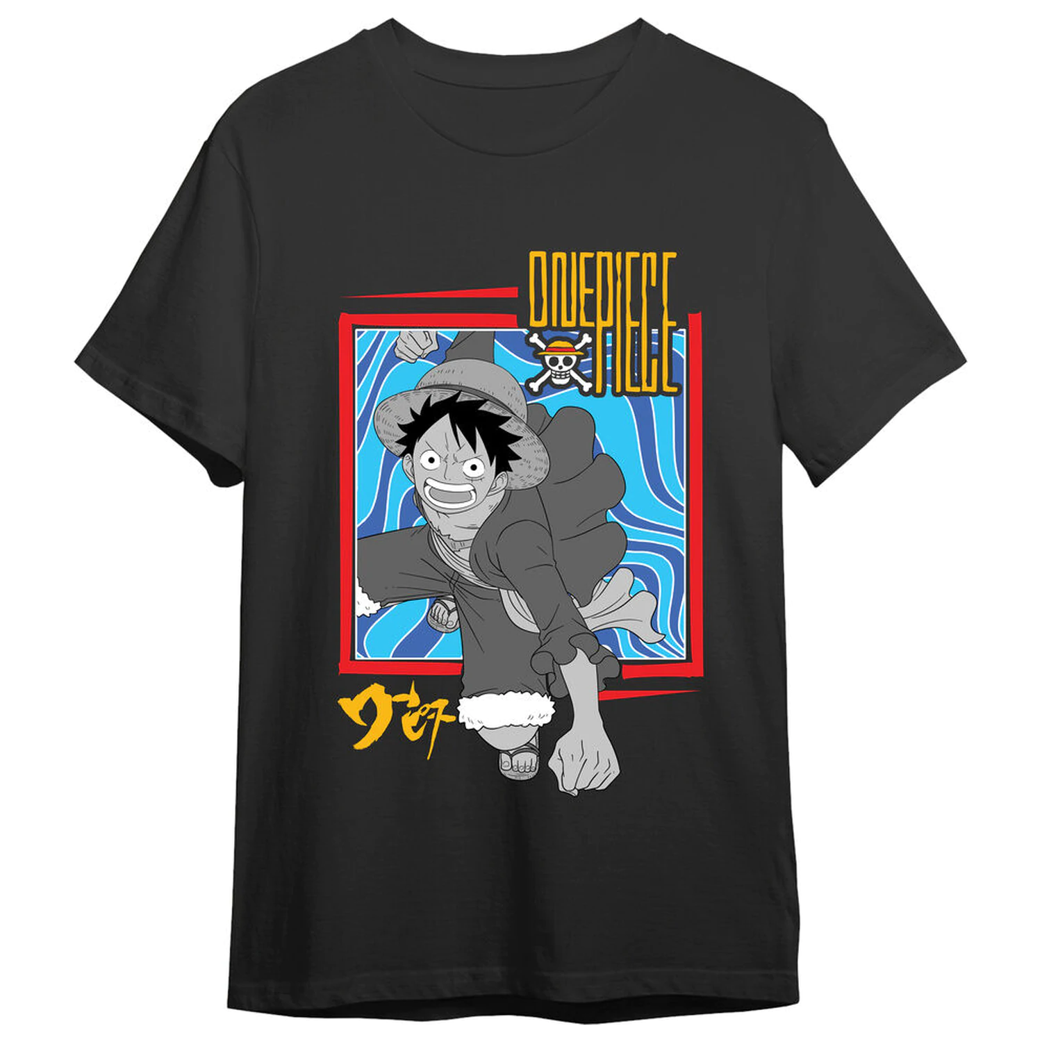 One Piece Monkey D. Luffy Attack adult t-shirt  product photo