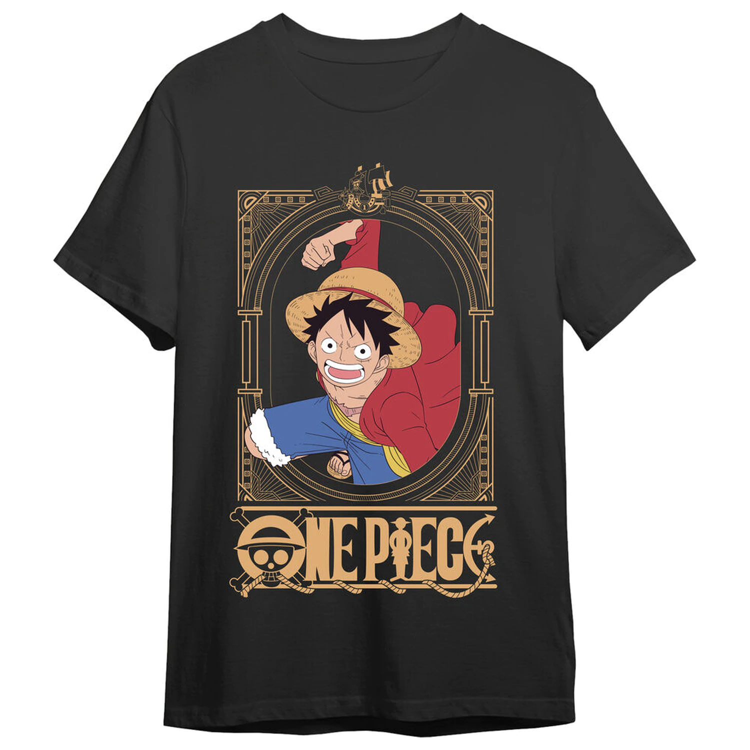 One Piece Monkey D. Luffy Attack adult t-shirt  product photo