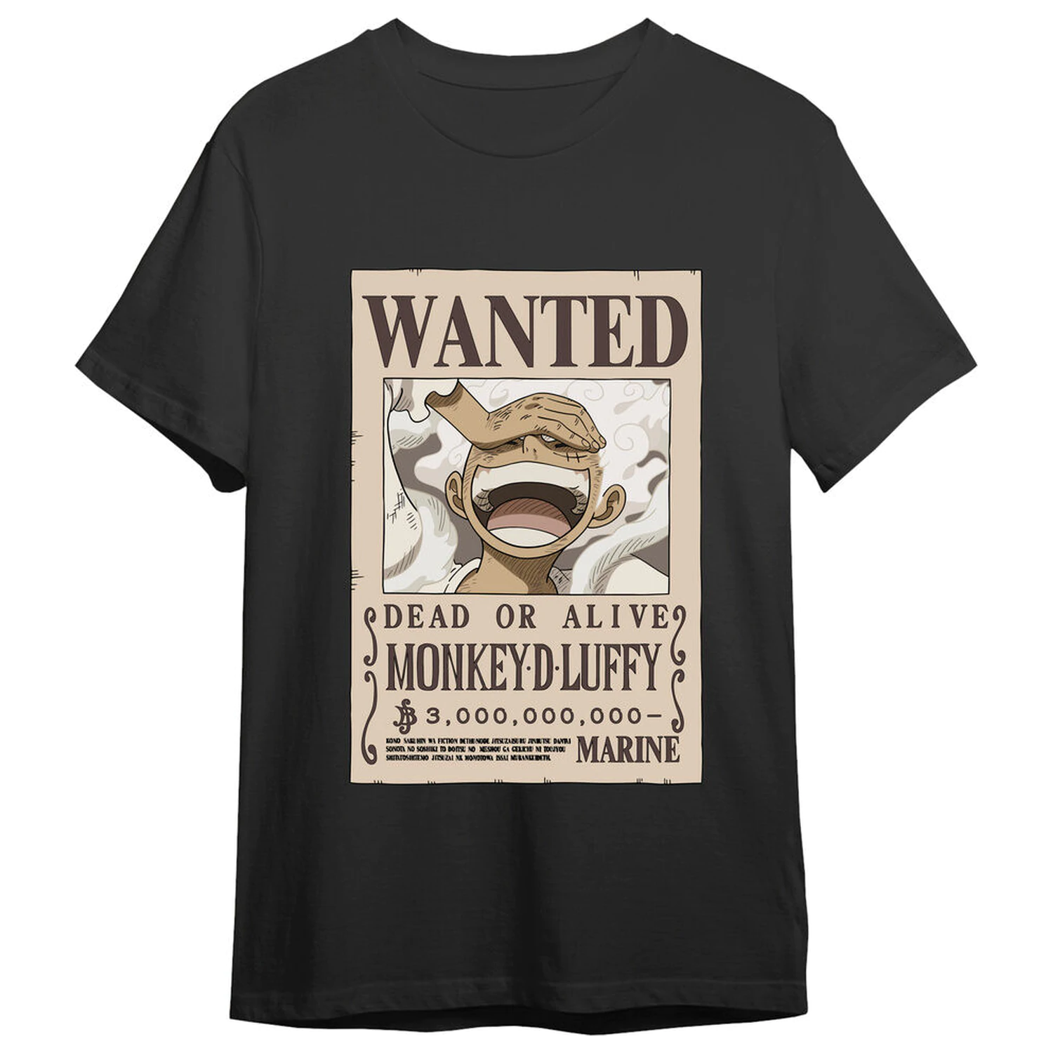 One Piece Monkey D. Luffy Wanted adult t-shirt product photo
