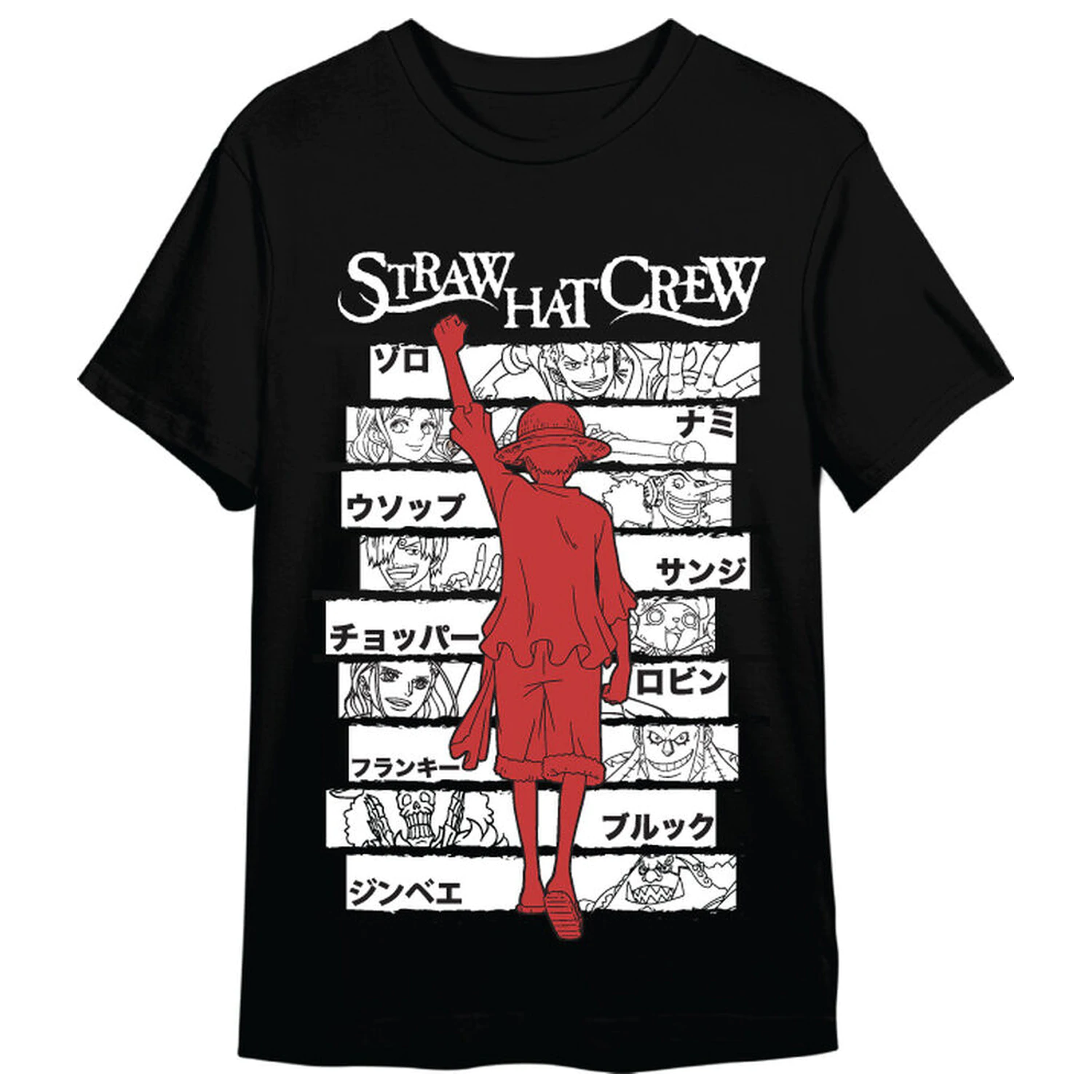 One Piece Monkey D. Luffy Straw Hat Crew adult t-shirt  product photo