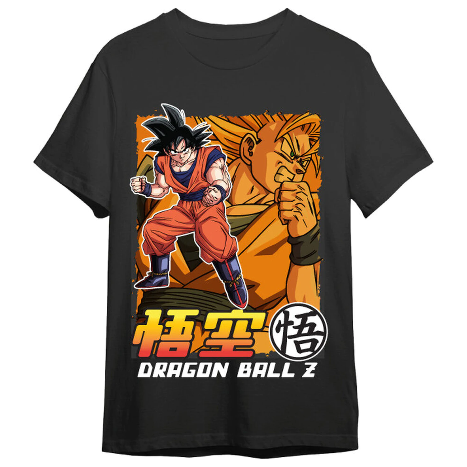 Dragon Ball Z Goku & Goku Super Saiyan adult t-shirt  product photo