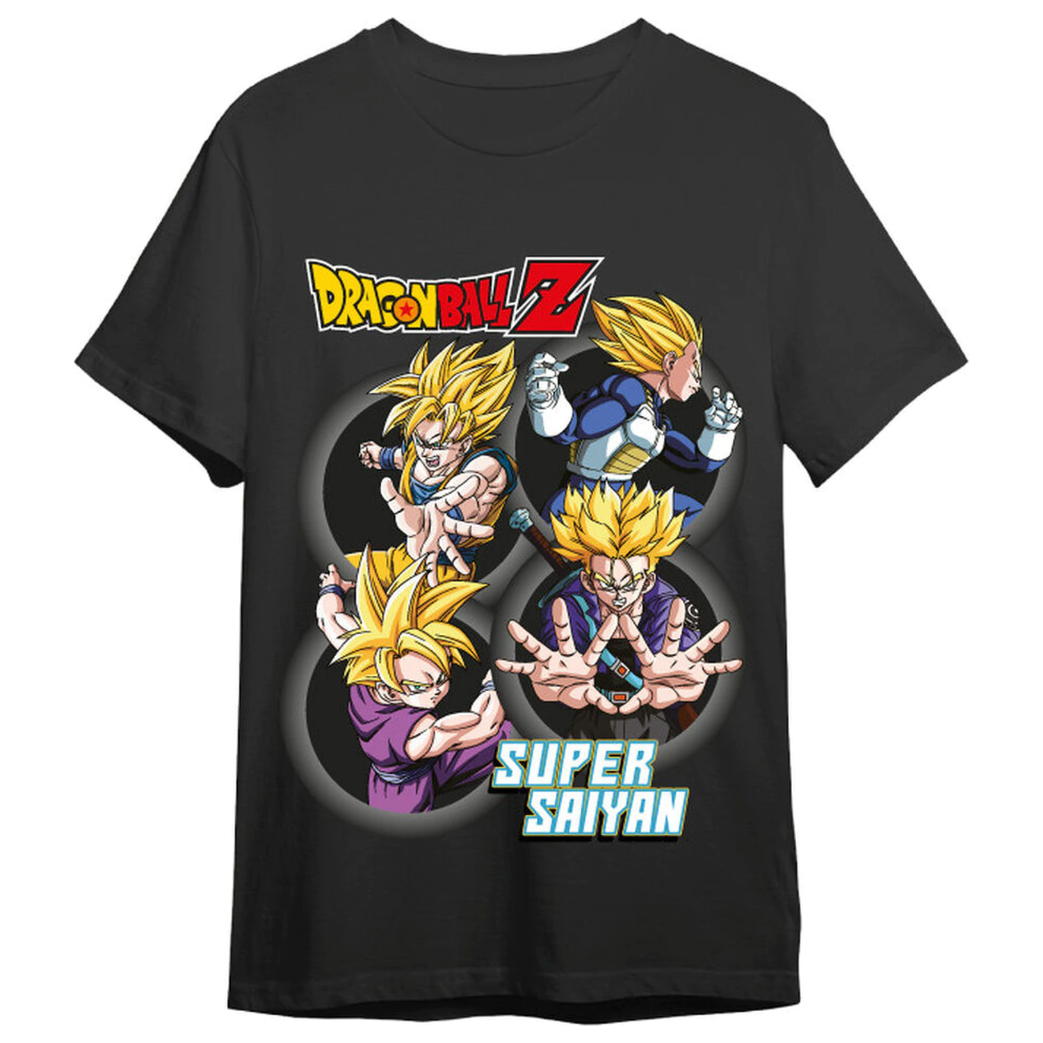 Dragon Ball Z Super Saiyans adult t-shirt  product photo