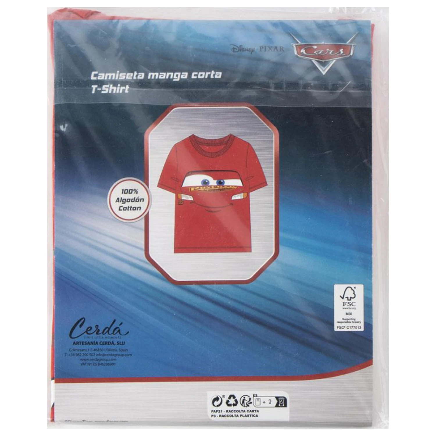 Disney Cars Red children's short sleeve T-shirt, top  product photo