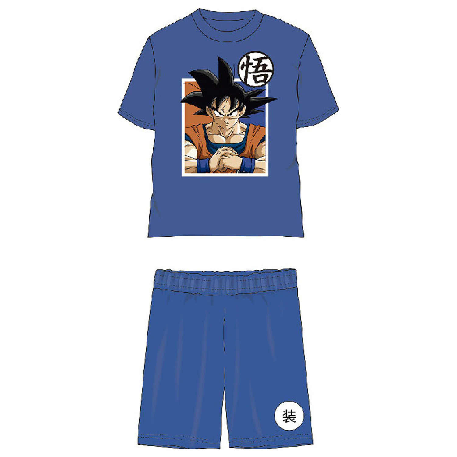 Dragon Ball Super Saiyan Blue Kids Short Pajamas  product photo