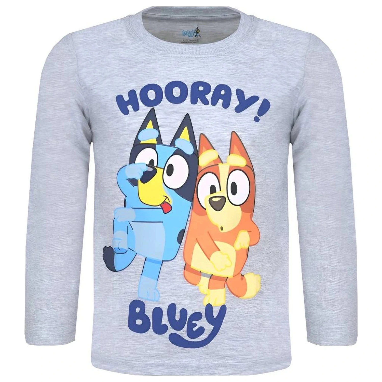 Bluey Hooray! Grey long-sleeved T-shirt / top  product photo