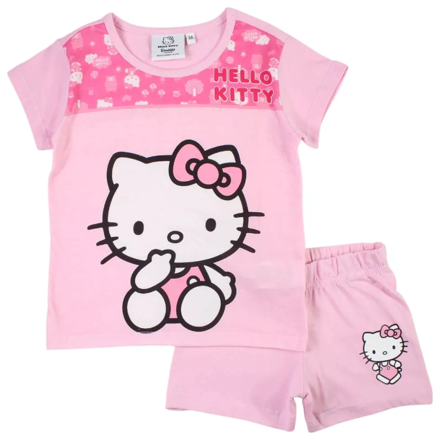 Hello Kitty Cutie Light Pink Kids Short Pajamas  product photo