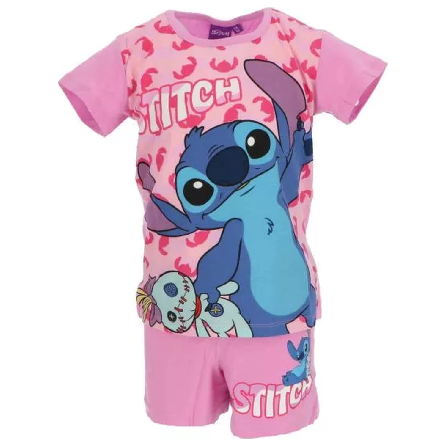 Stitch Scrump Pink Kids Short Pyjamas  product photo