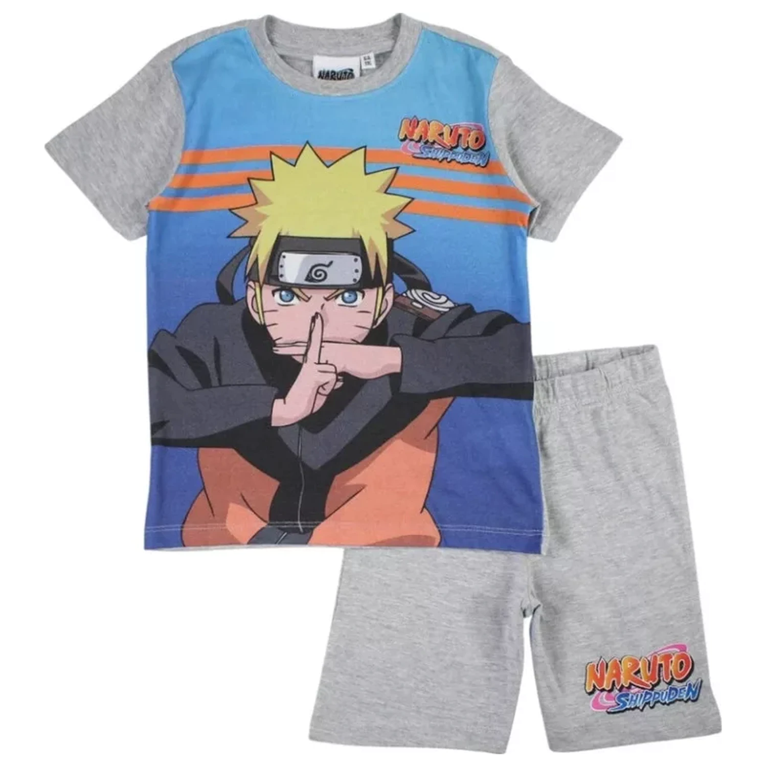 Naruto Shadow Clone Grey Kids Short Pajamas  product photo