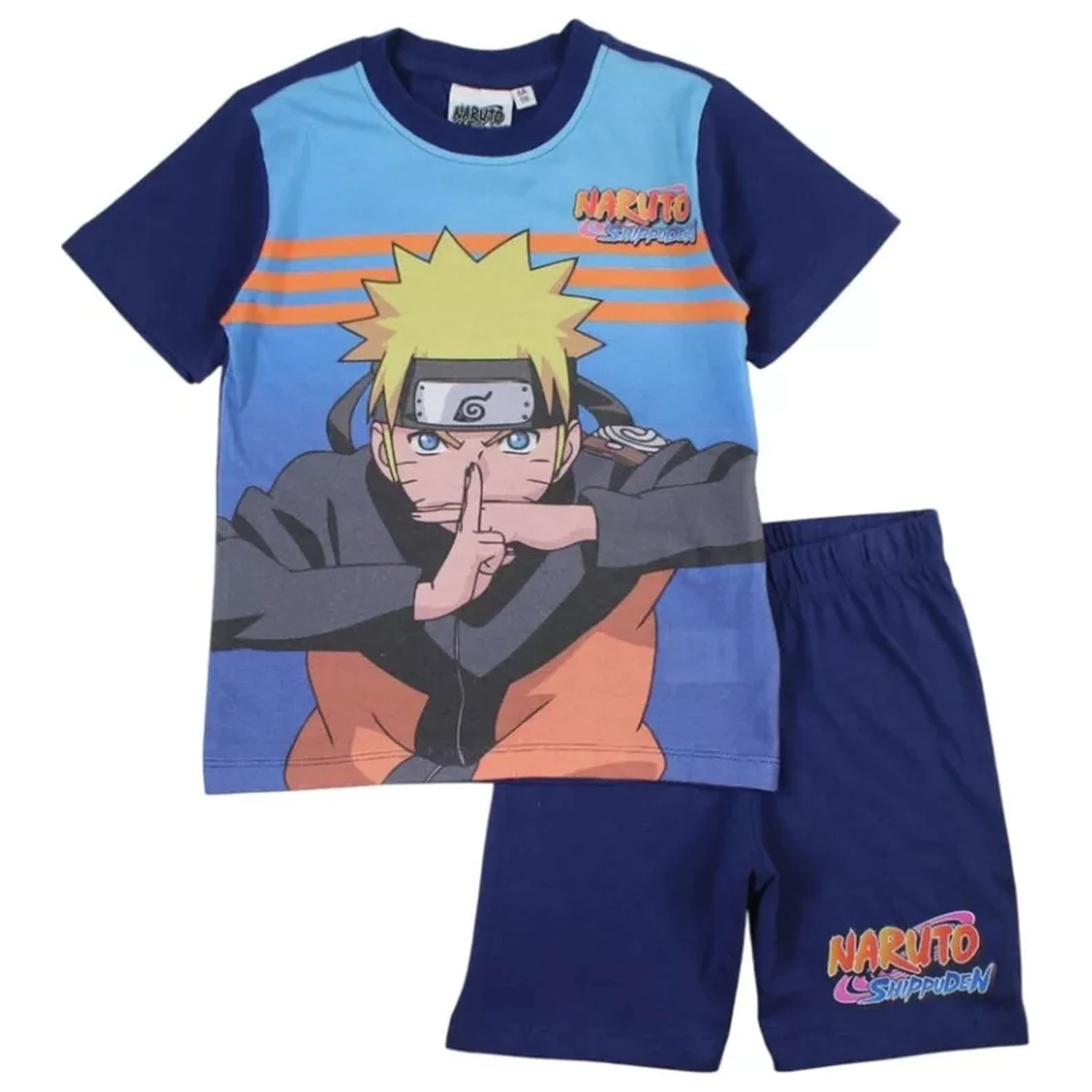 Naruto Shadow Clone Blue Kids Short Pajamas  product photo