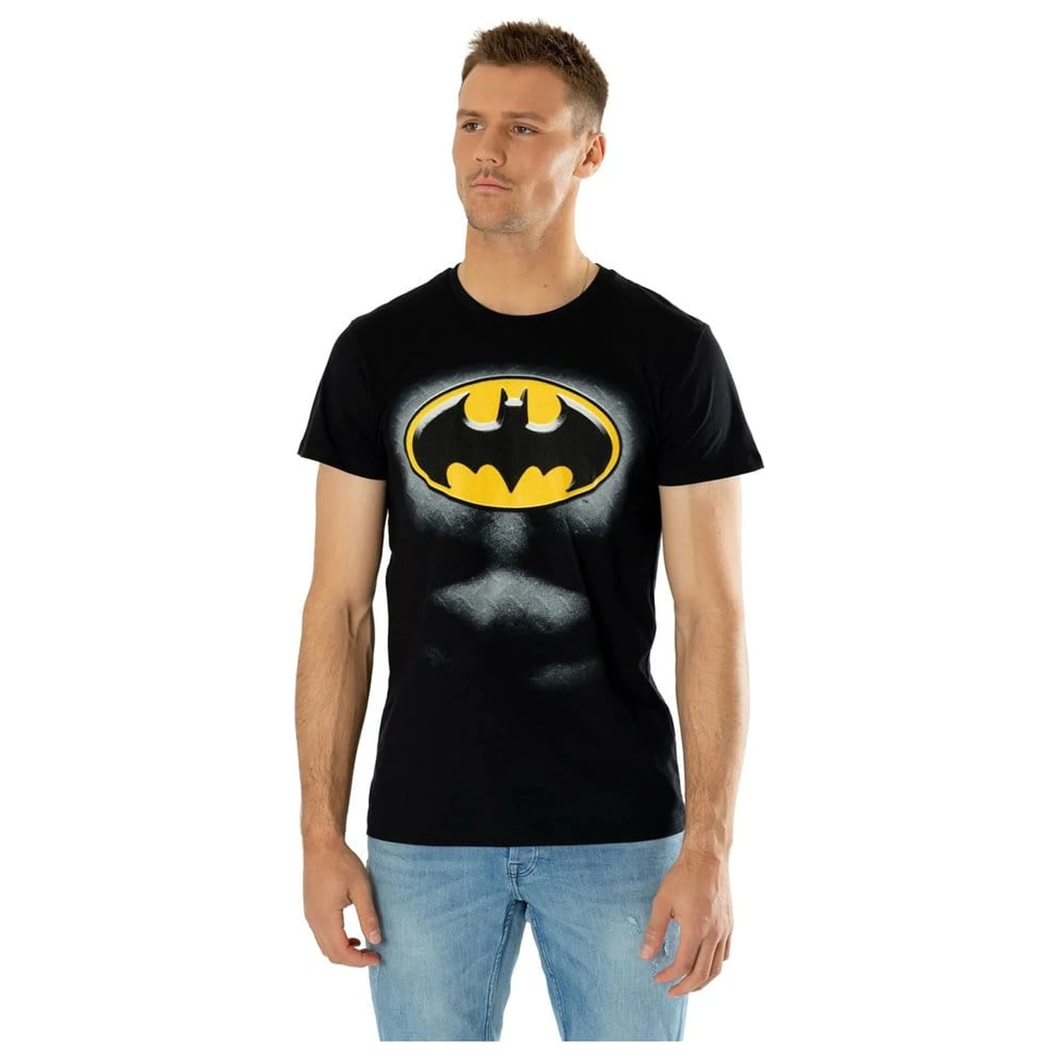 DC Comics T-Shirt Batman Logo Ripped Bevel  product photo