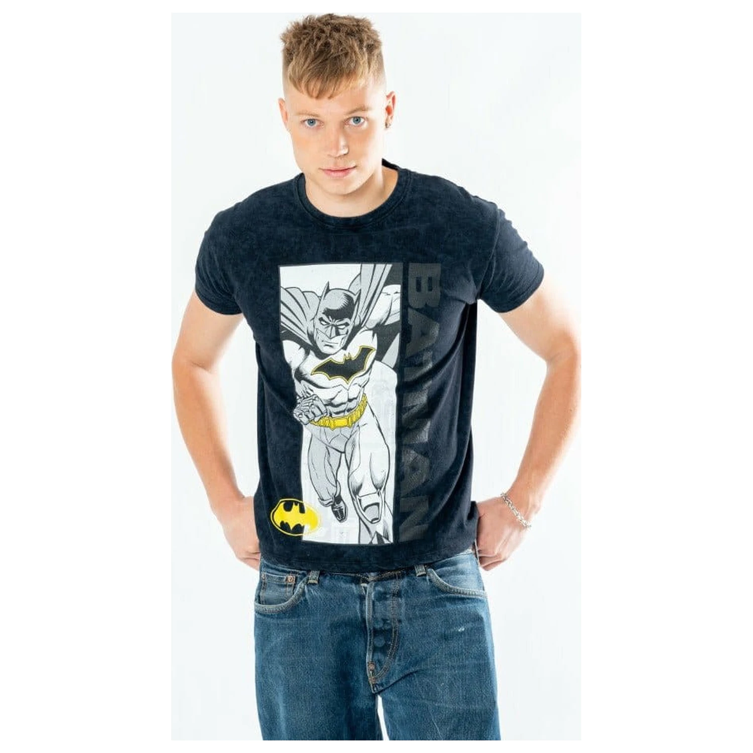 Batman T-Shirt Comic Acid Wash  product photo