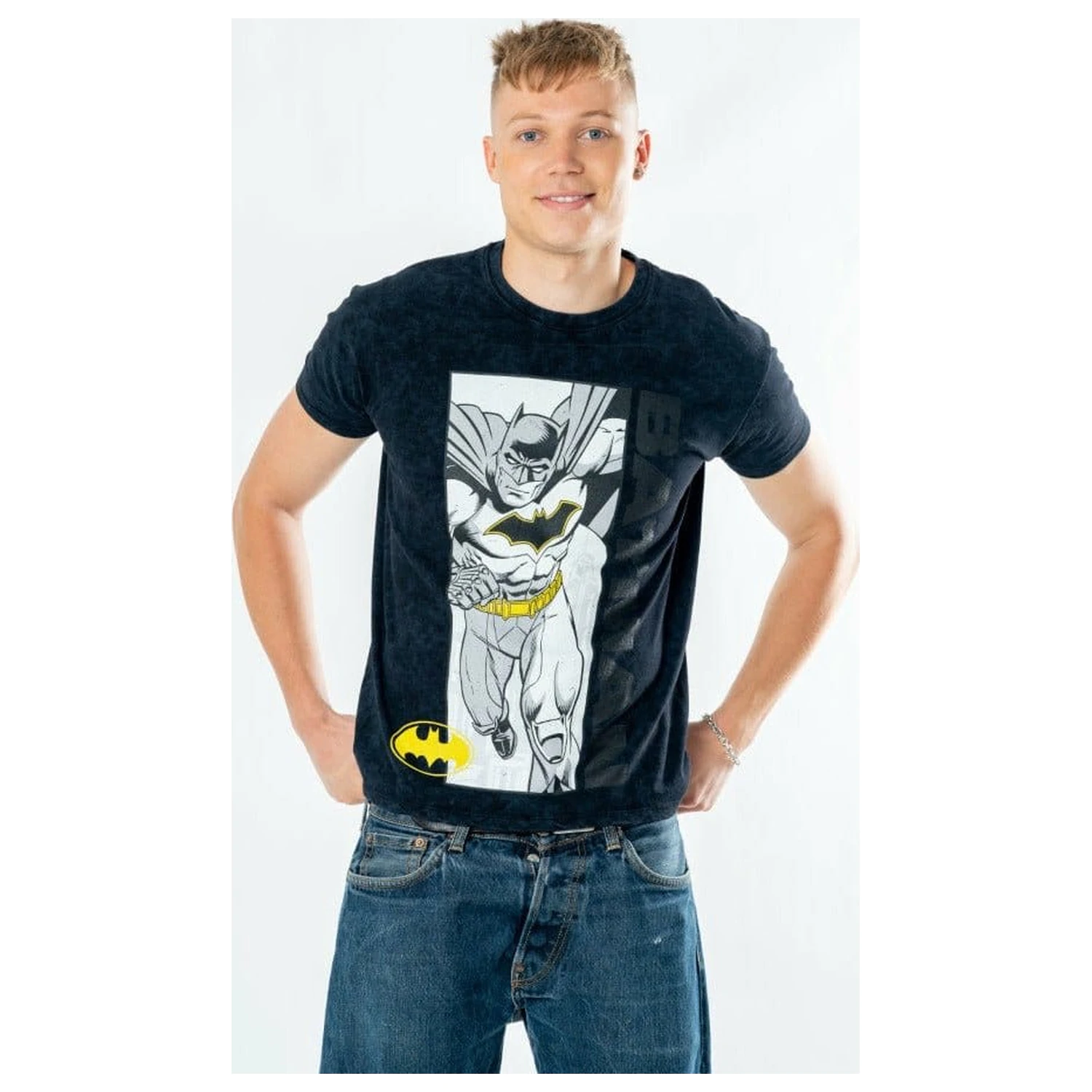 Batman T-Shirt Comic Acid Wash  product photo