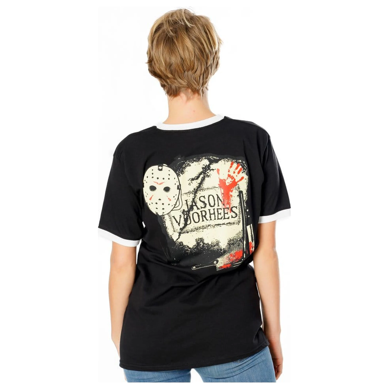 Friday the 13th T-Shirt Life Ring Mask Reverse  product photo