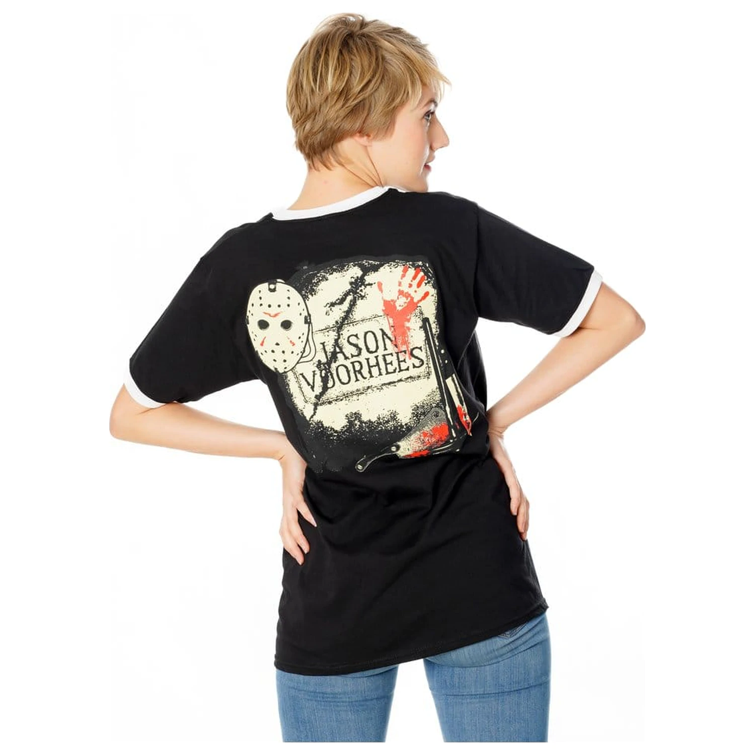 Friday the 13th T-Shirt Life Ring Mask Reverse  product photo