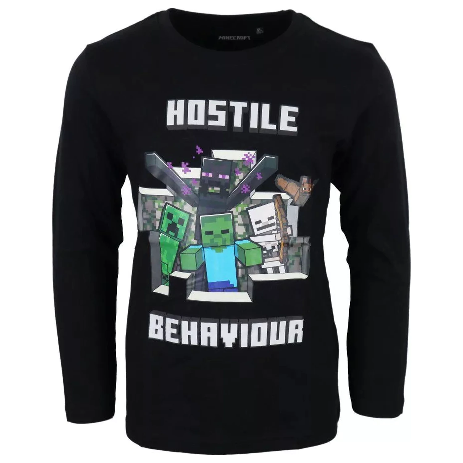 Minecraft Hostile Kids Long Sleeve T-Shirt, Top  product photo