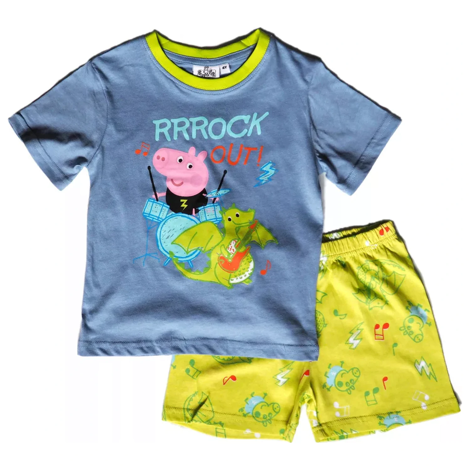 Peppa Pig Rock Out Blue Kids Short Pajamas  product photo