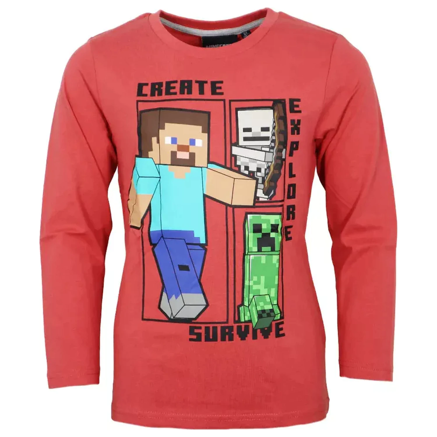 Minecraft Create Red Long Sleeve T-Shirt for Kids product photo
