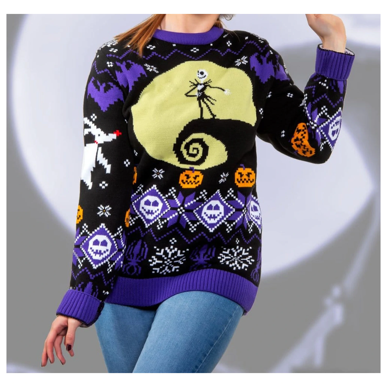 Nightmare Before Christmas Christmas Sweater 8-bit  product photo