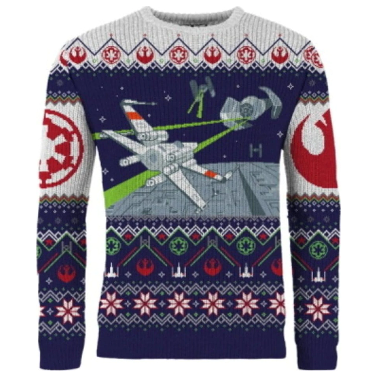 Star Wars Christmas Sweater X-Wing v TIE Fighter product photo