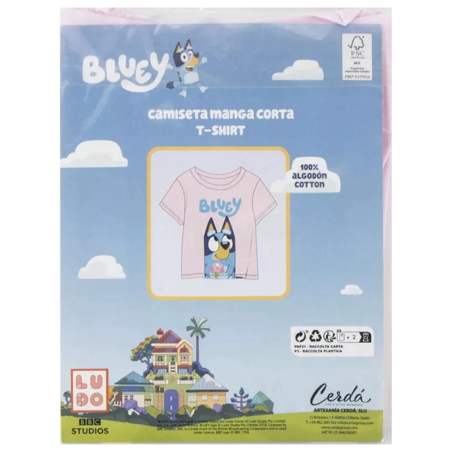 Bluey Ice Cream kids' short sleeve t-shirt, top product photo