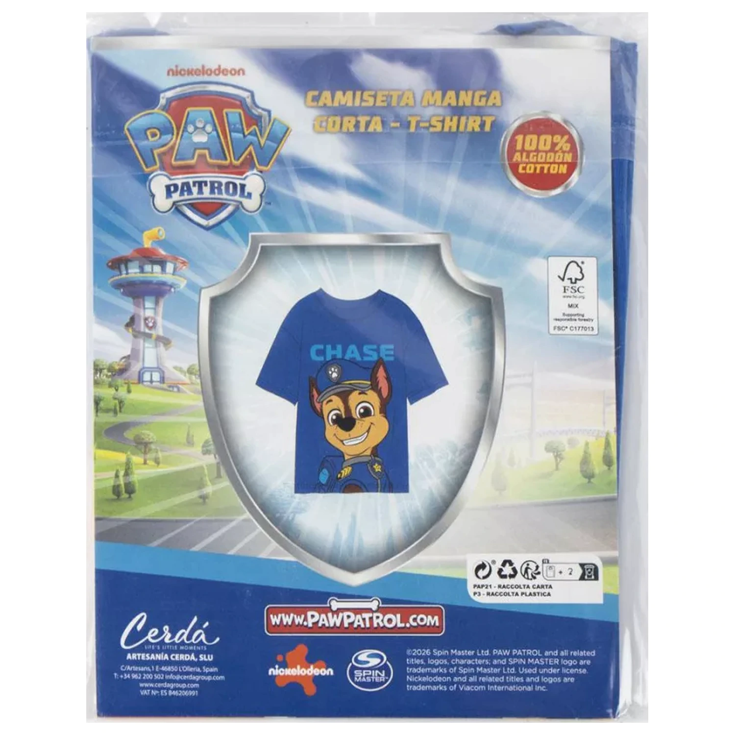 PAW Patrol Blue Chase kids short sleeve t-shirt, top product photo