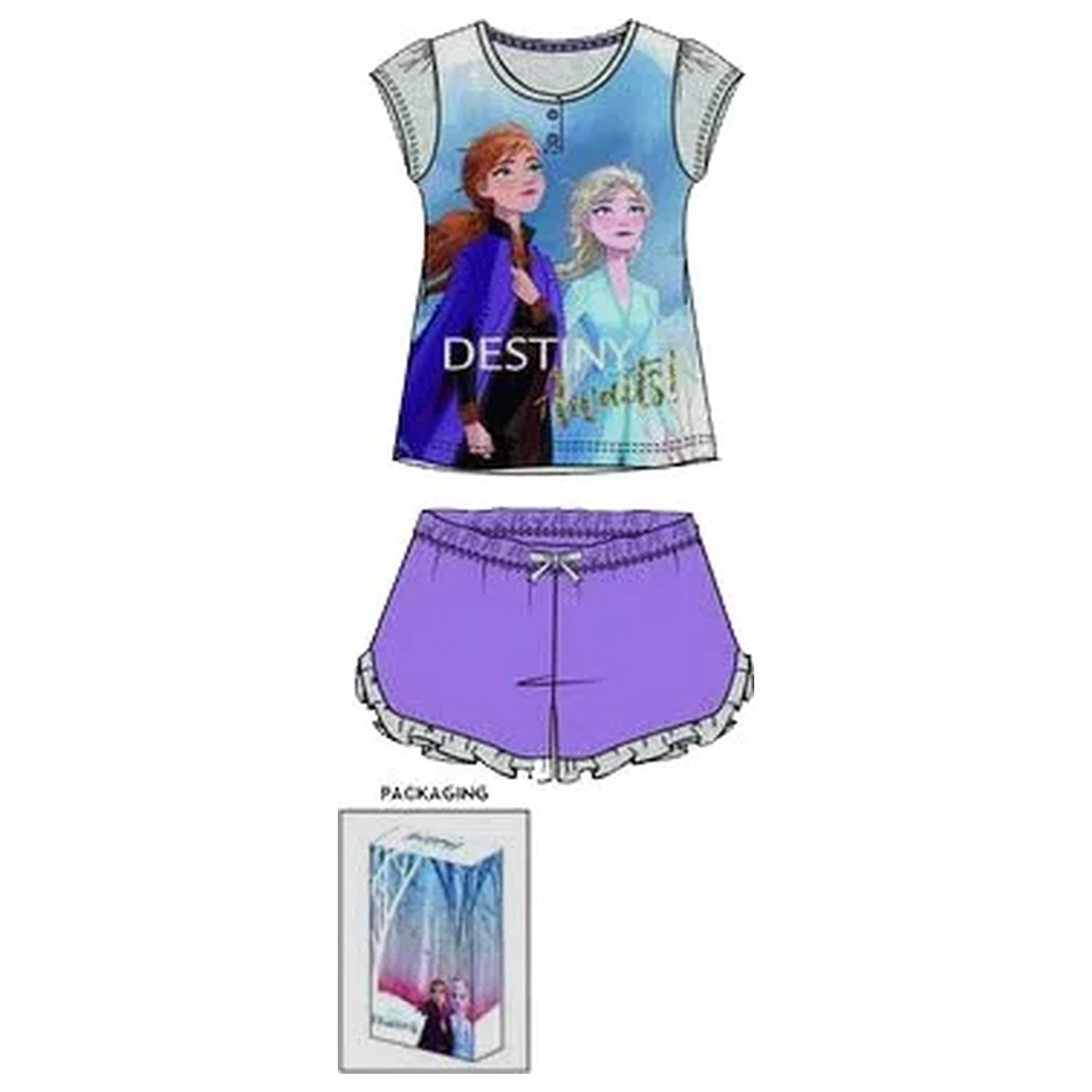 Disney Frozen Destiny Awaits kids short pyjamas in gift box product photo
