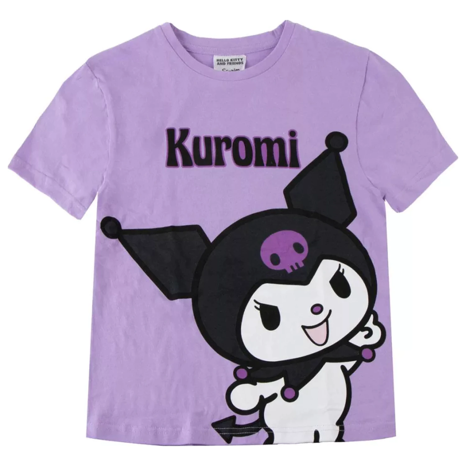 Hello Kitty Kuromi Purple kids short sleeve t-shirt, top product photo