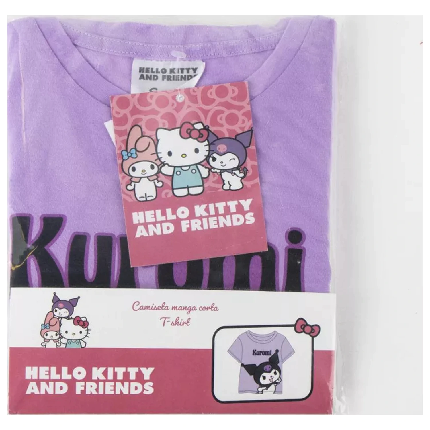Hello Kitty Kuromi Purple kids short sleeve t-shirt, top product photo