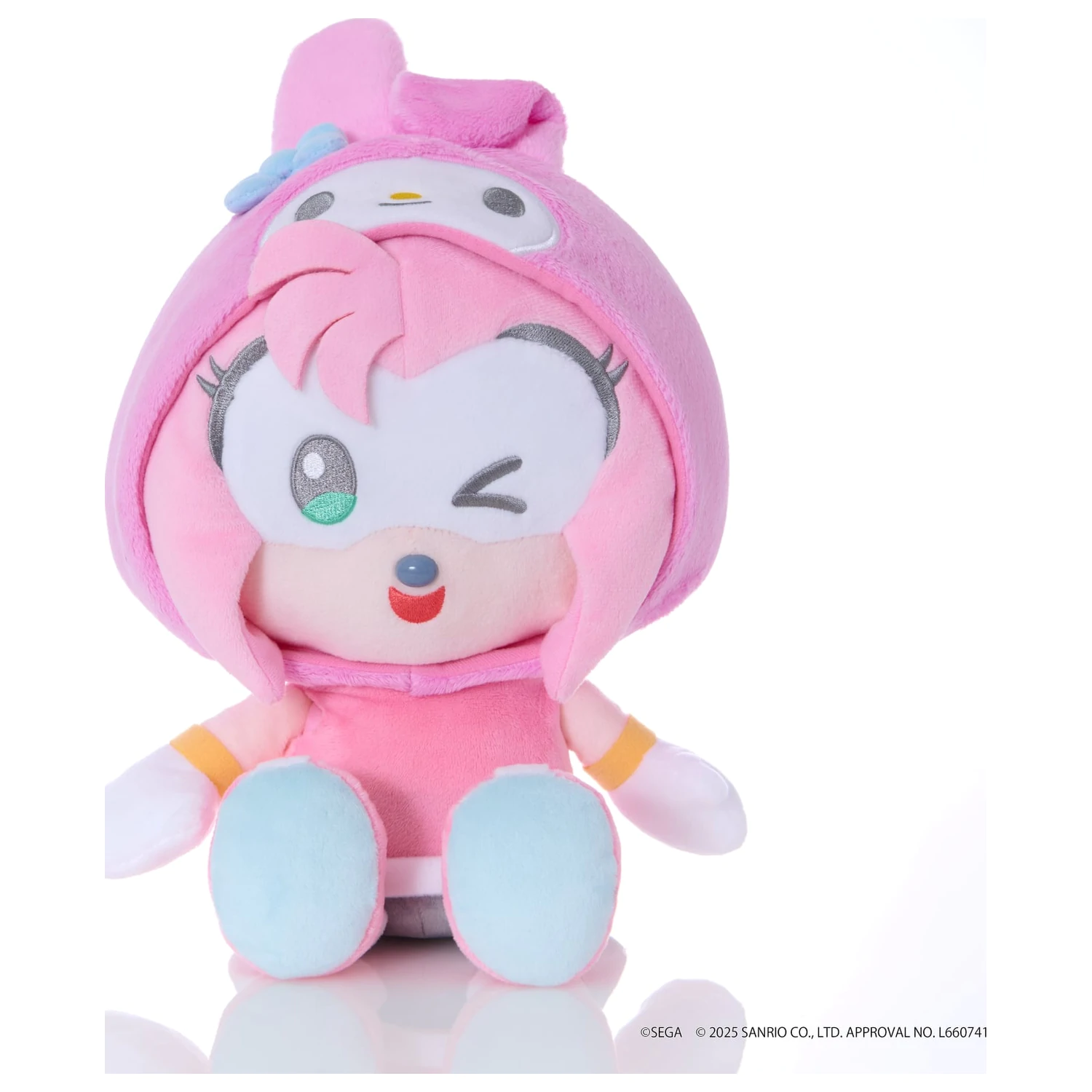Sonic & Friends x Sanrio Amy x My Melody Plush Toy 24cm product photo