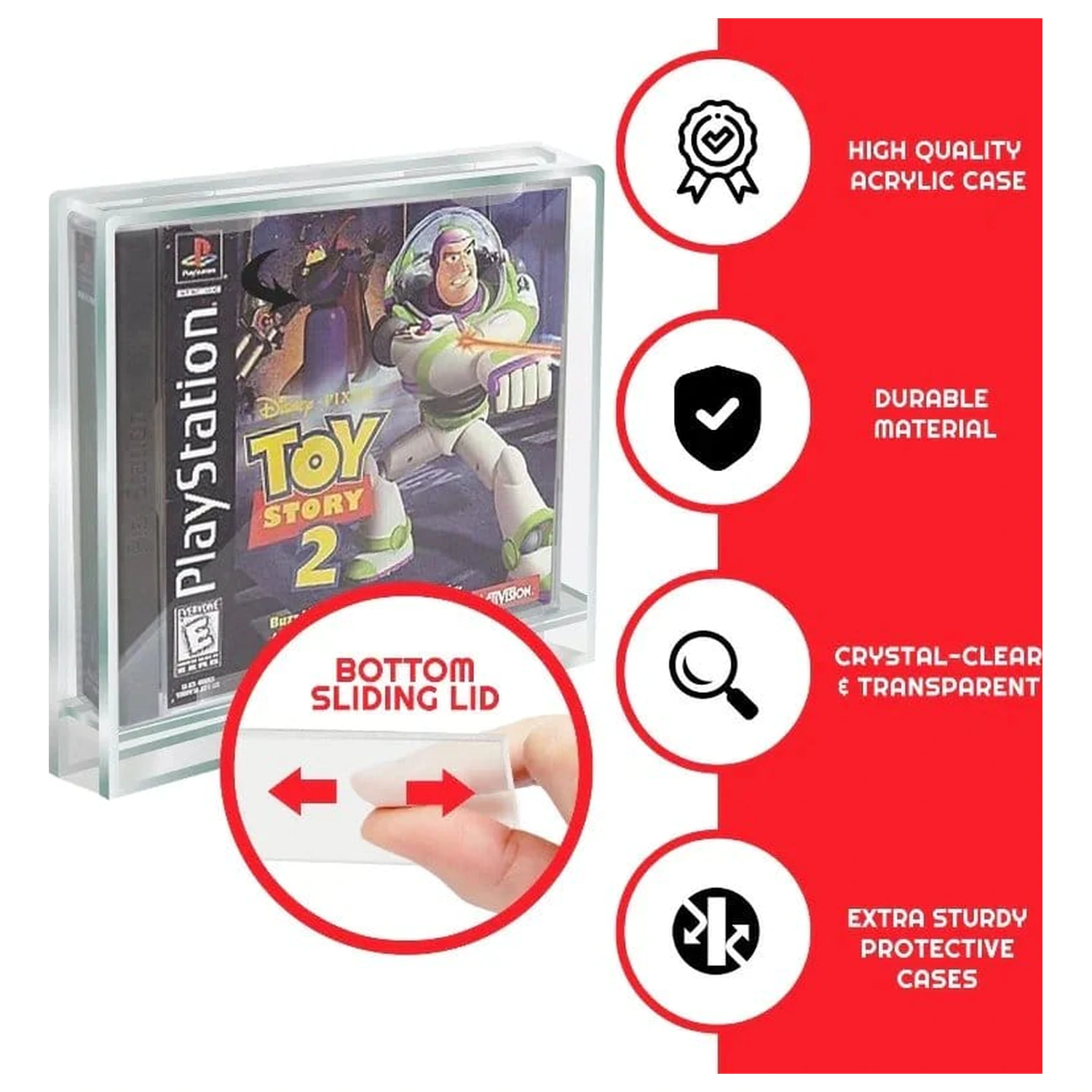 Acrylic Case 2-Pack for PlayStation 1       product photo