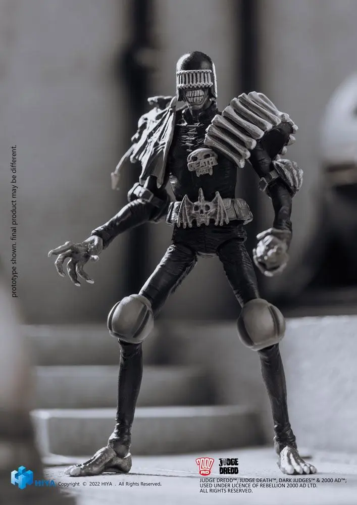 2000 AD Exquisite Mini Action Figure 1/18 Black and White Judge Death 10 cm product photo