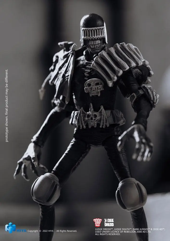 2000 AD Exquisite Mini Action Figure 1/18 Black and White Judge Death 10 cm product photo