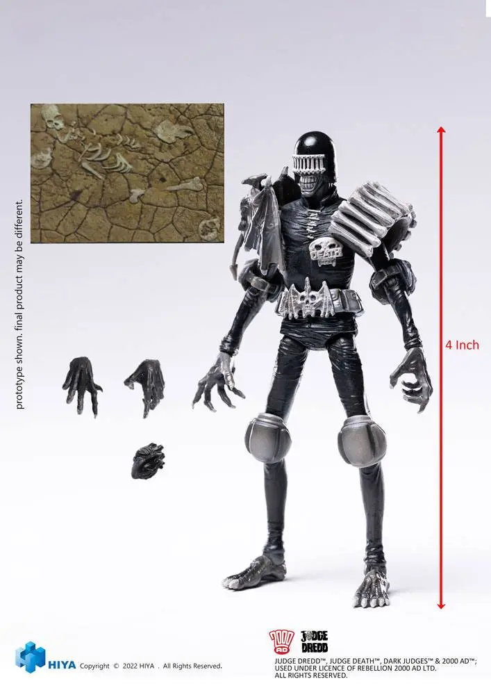 2000 AD Exquisite Mini Action Figure 1/18 Black and White Judge Death 10 cm product photo