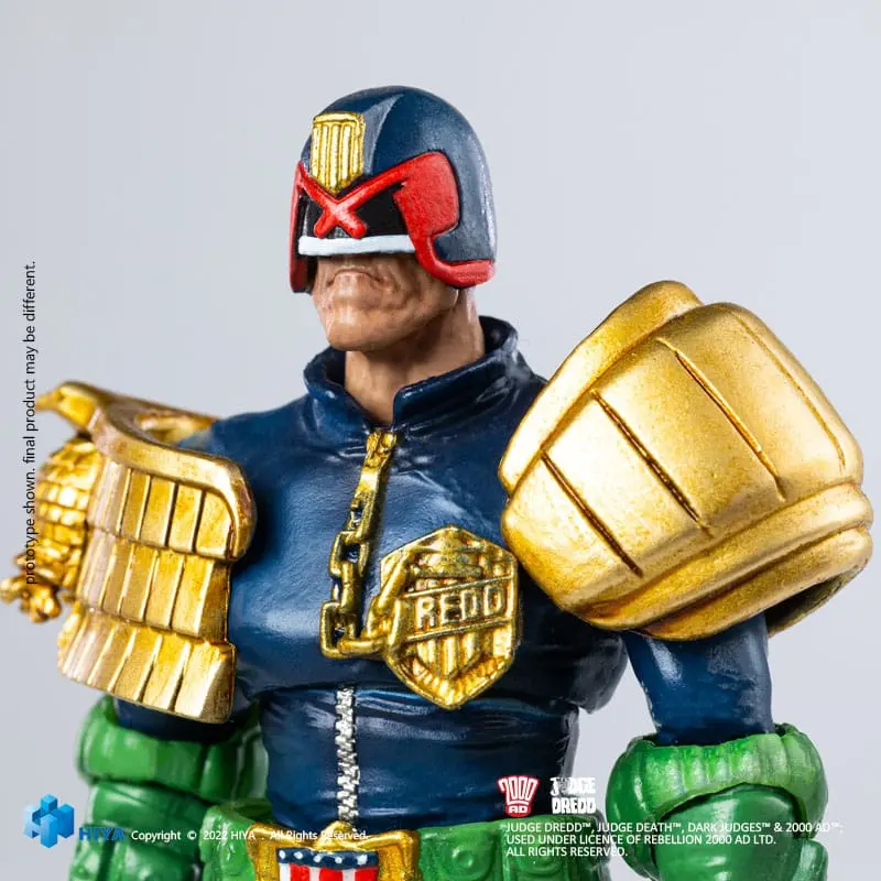 2000 AD Exquisite Mini Action Figure 1/18 Judge Dredd Gaze Into The Fist of Dredd 10 cm termékfotó