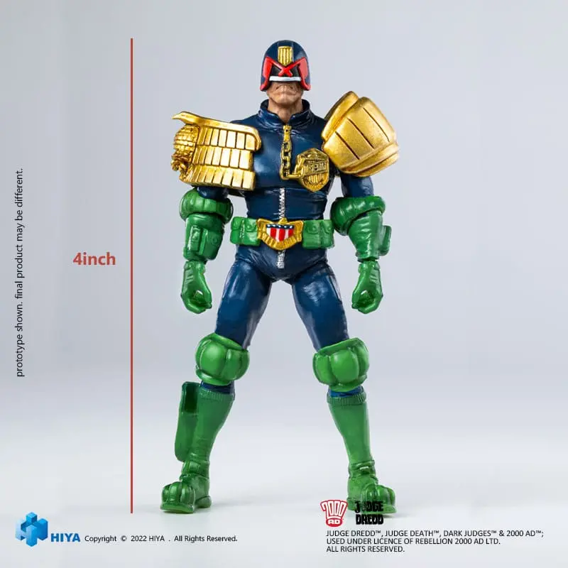 2000 AD Exquisite Mini Action Figure 1/18 Judge Dredd Gaze Into The Fist of Dredd 10 cm termékfotó