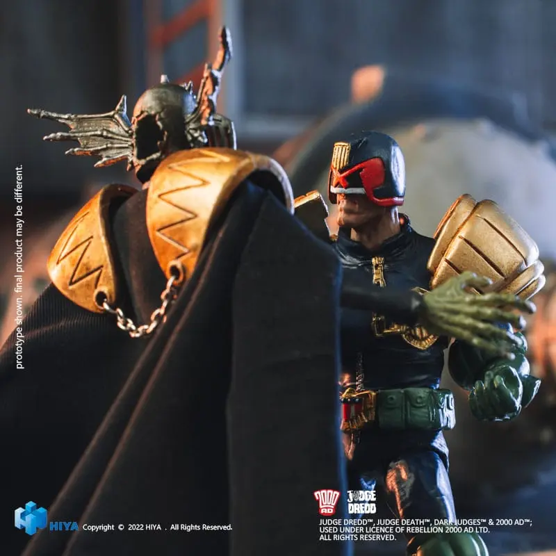 2000 AD Exquisite Mini Action Figure 1/18 Judge Dredd Gaze Into The Fist of Dredd 10 cm termékfotó