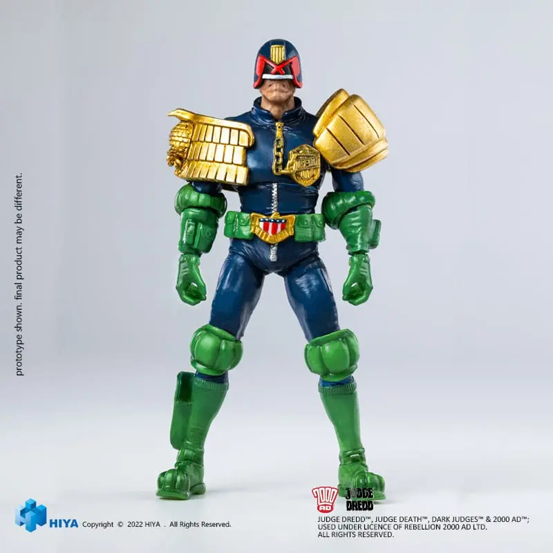 2000 AD Exquisite Mini Action Figure 1/18 Judge Dredd Gaze Into The Fist of Dredd 10 cm termékfotó