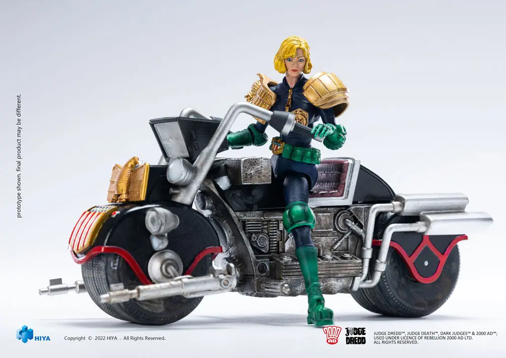 2000 AD Exquisite Mini Action Figure 1/18 Judge Anderson &amp; Lawmaster MK 2 Set 10 cm product photo