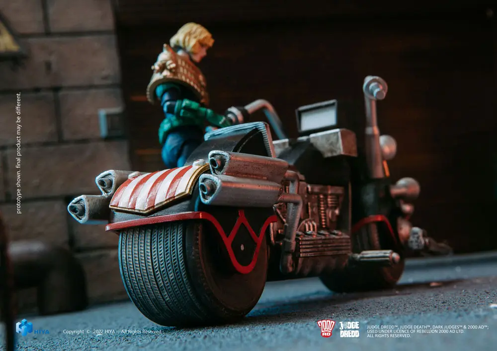 2000 AD Exquisite Mini Action Figure 1/18 Judge Anderson &amp; Lawmaster MK 2 Set 10 cm product photo