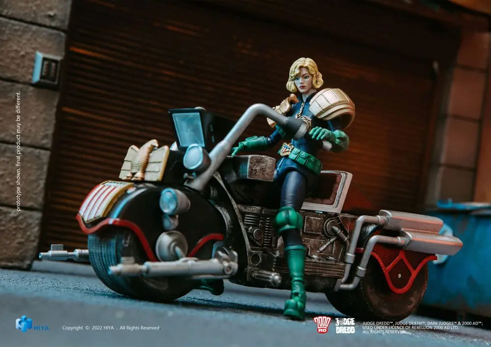 2000 AD Exquisite Mini Action Figure 1/18 Judge Anderson &amp; Lawmaster MK 2 Set 10 cm product photo