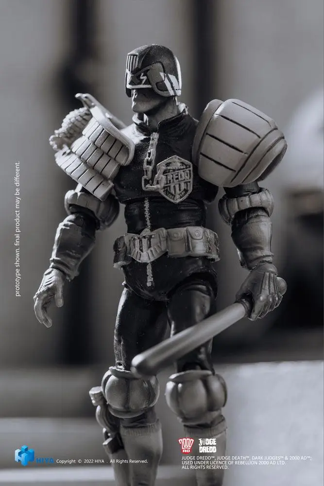 2000 AD Exquisite Mini Action Figure 1/18 Black and White Judge Dredd 10 cm product photo