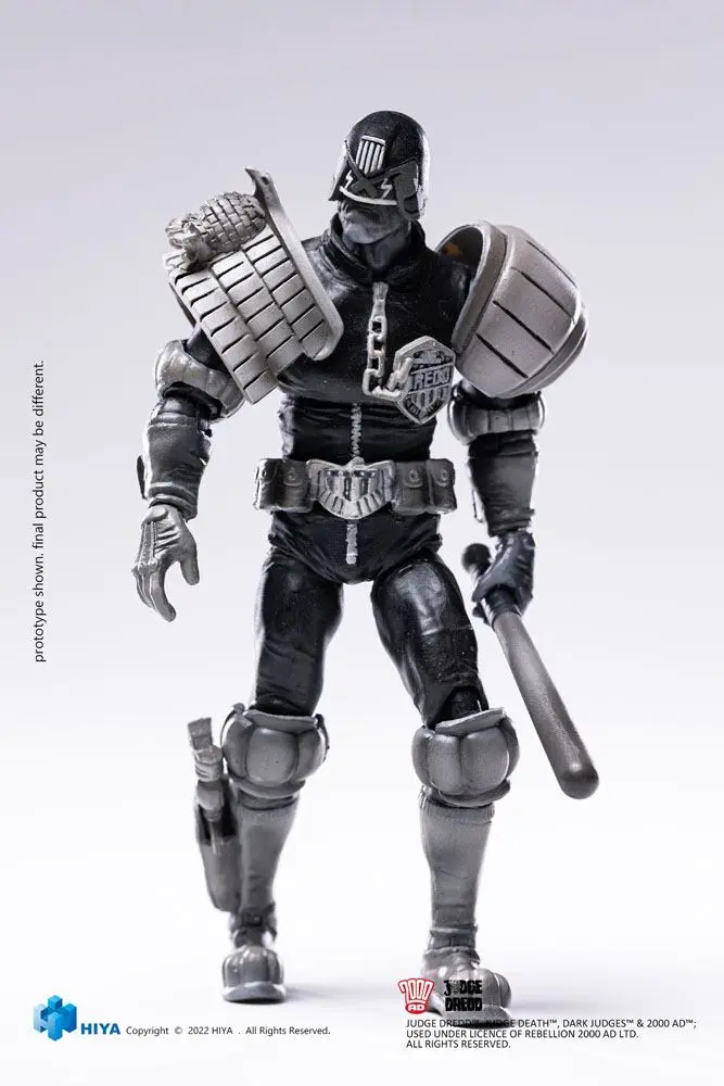 2000 AD Exquisite Mini Action Figure 1/18 Black and White Judge Dredd 10 cm product photo