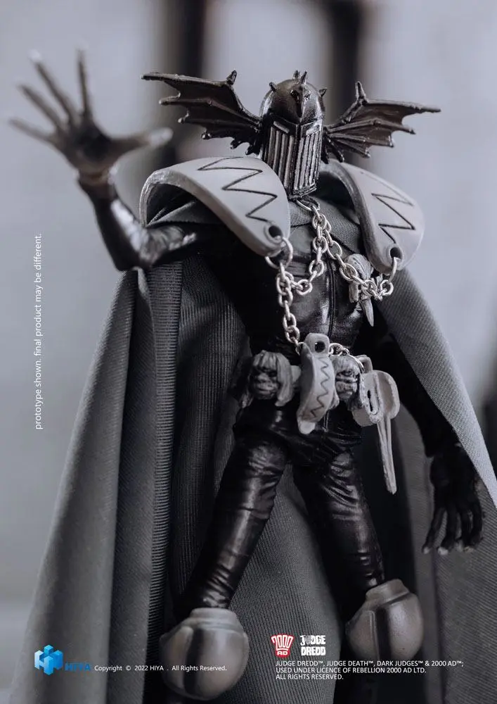 2000 AD Exquisite Mini Action Figure 1/18 Black and White Judge Fear 10 cm product photo