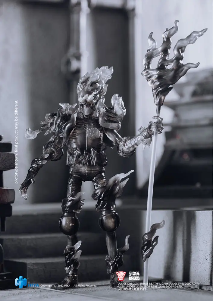 2000 AD Exquisite Mini Action Figure 1/18 Black and White Judge Fire 10 cm product photo