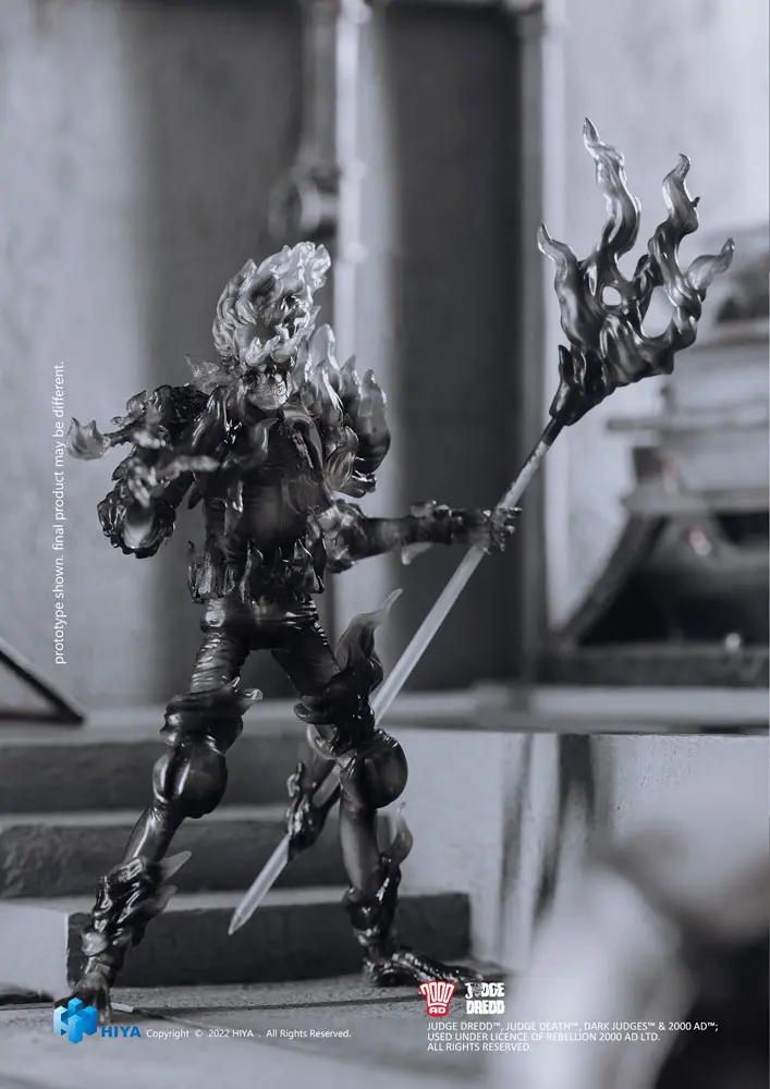 2000 AD Exquisite Mini Action Figure 1/18 Black and White Judge Fire 10 cm product photo