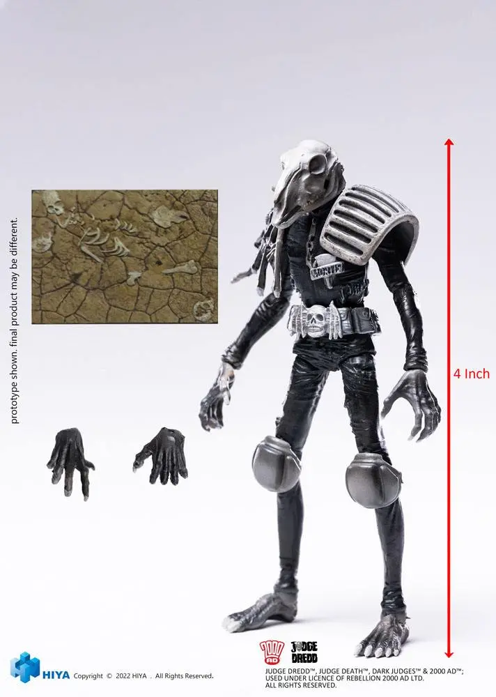 2000 AD Exquisite Mini Action Figure 1/18 Black and White Judge Mortis 10 cm termékfotó