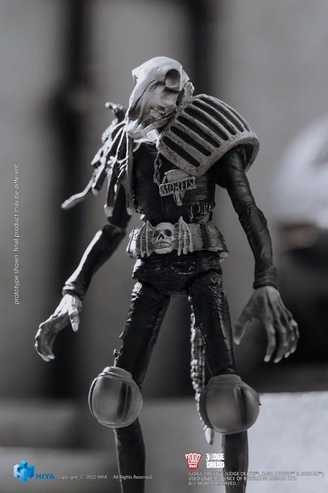 2000 AD Exquisite Mini Action Figure 1/18 Black and White Judge Mortis 10 cm termékfotó