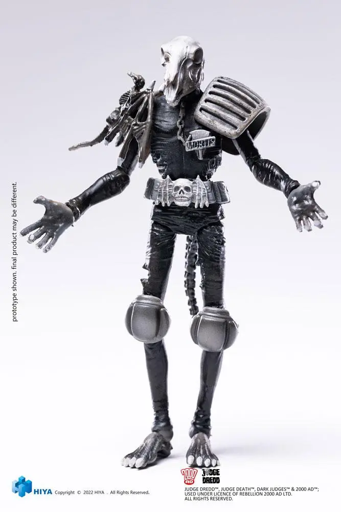 2000 AD Exquisite Mini Action Figure 1/18 Black and White Judge Mortis 10 cm termékfotó